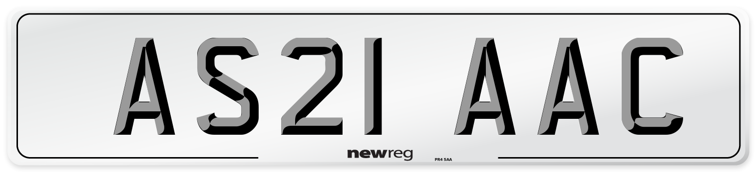 AS21 AAC Number Plate from New Reg